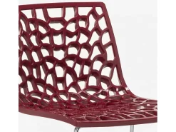 Taburete de bar de diseño Grand Soleil 64cm Mini Spider - Bordeaux