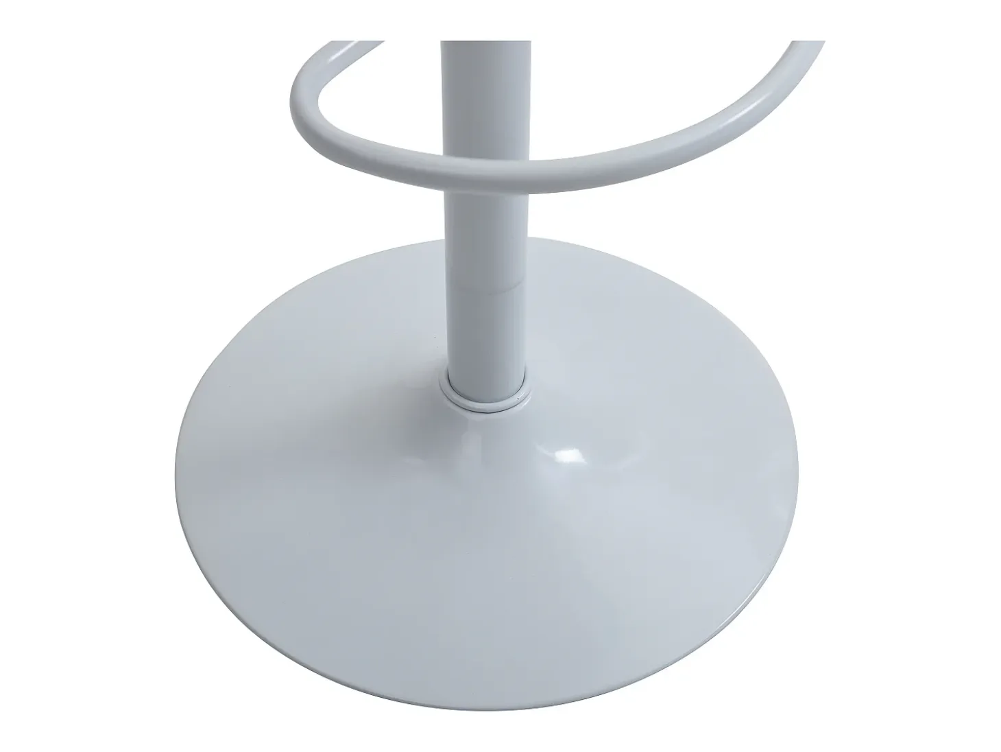 Taburete de bar de piel sintética - Altura ajustable - Natural claro y Blanco - MONTENEGRO