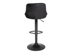 Taburete de bar de terciopelo negro ROBIN