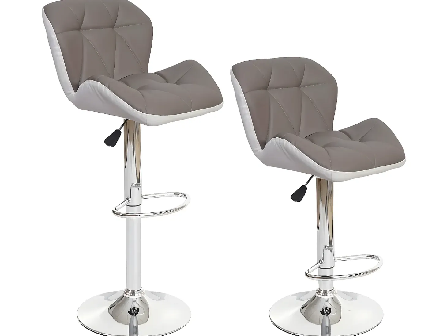 Taburete de bar MCW-A92, gris topo