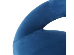 Taburete de bar MCW-F46 (juego de 2), terciopelo, azul petróleo