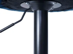 Taburete de bar MCW-F46 (juego de 2), terciopelo, azul petróleo