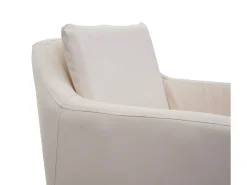 Taburete de bar MCW-H93, imitación de cuero crema-beige
