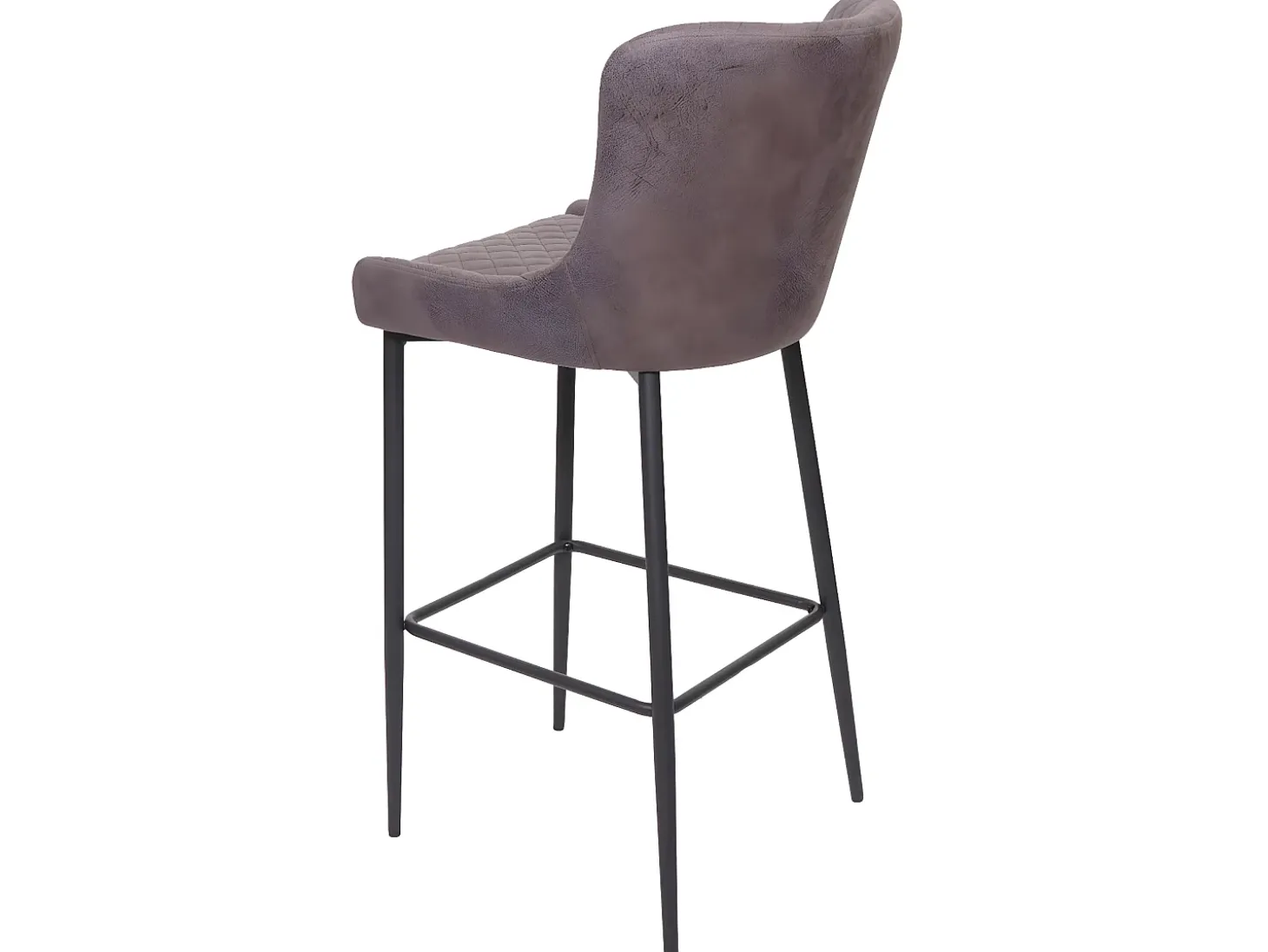 Taburete de bar MCW-H79, tela/textil gris oscuro