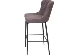 Taburete de bar MCW-H79, tela/textil gris oscuro