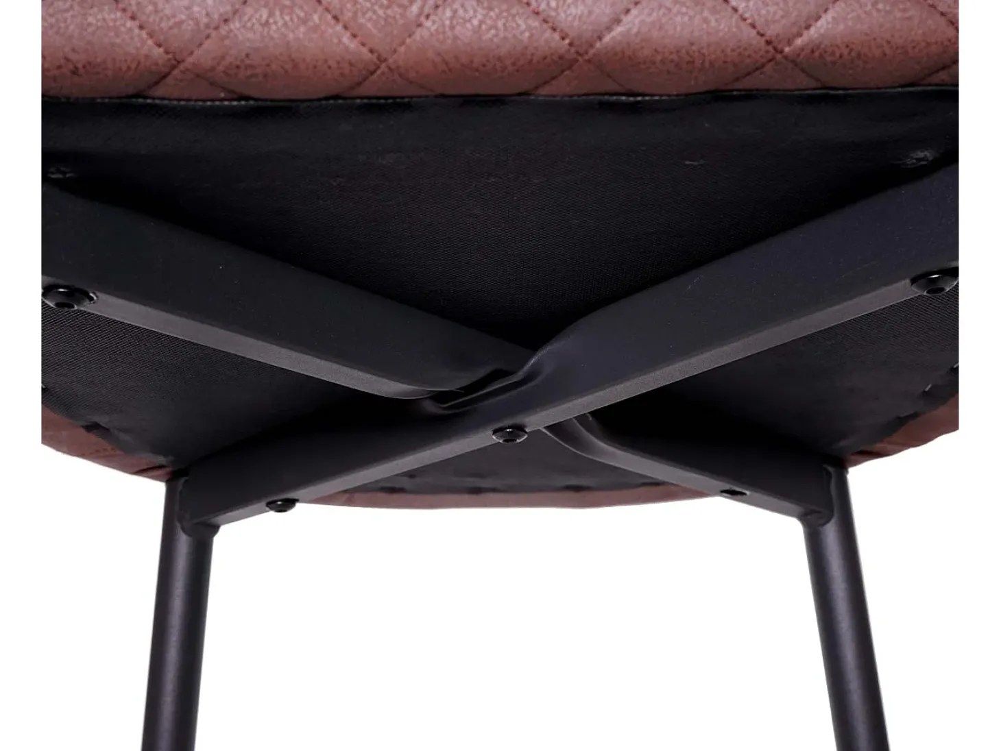 Taburete de bar MCW-H79, tela/textil marrón
