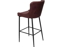 Taburete de bar MCW-H79, tela/textil marrón