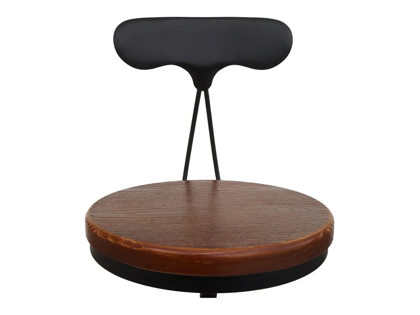Taburete de bar MCW-N18 (juego de 2), marrón, estructura negra