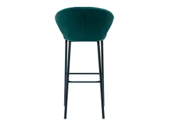 Taburete de bar moderno terciopelo azul petróleo 78 cm DALLY