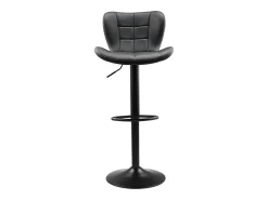 Taburete de Bar SucceBuy, Lote de 4, Silla de Bar Moderna en Piel de PU, Asiento de Cocina Giratorio, Altura Ajustable, con Respaldo Y Reposapiés, Negro