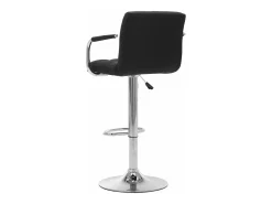 Taburete de barra de cocina de tela negro