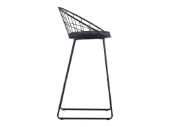 Taburete de barra de cocina 2 unidades cuero sintético negro