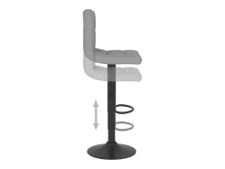 Taburete de cocina de tela gris claro