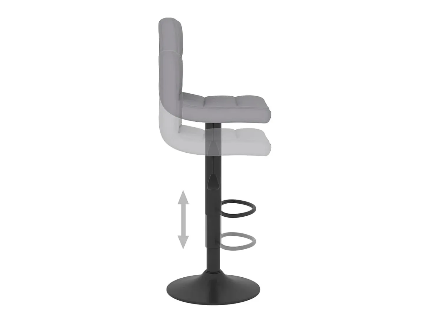 Taburete de cocina de tela gris claro