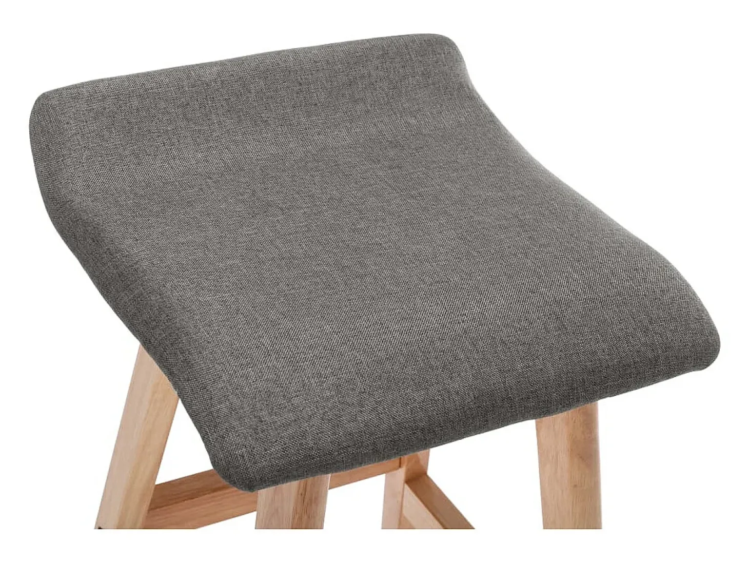 Taburete de cocina de tela gris oscuro