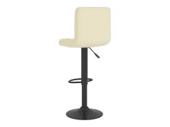 Taburete de cocina de tela color crema