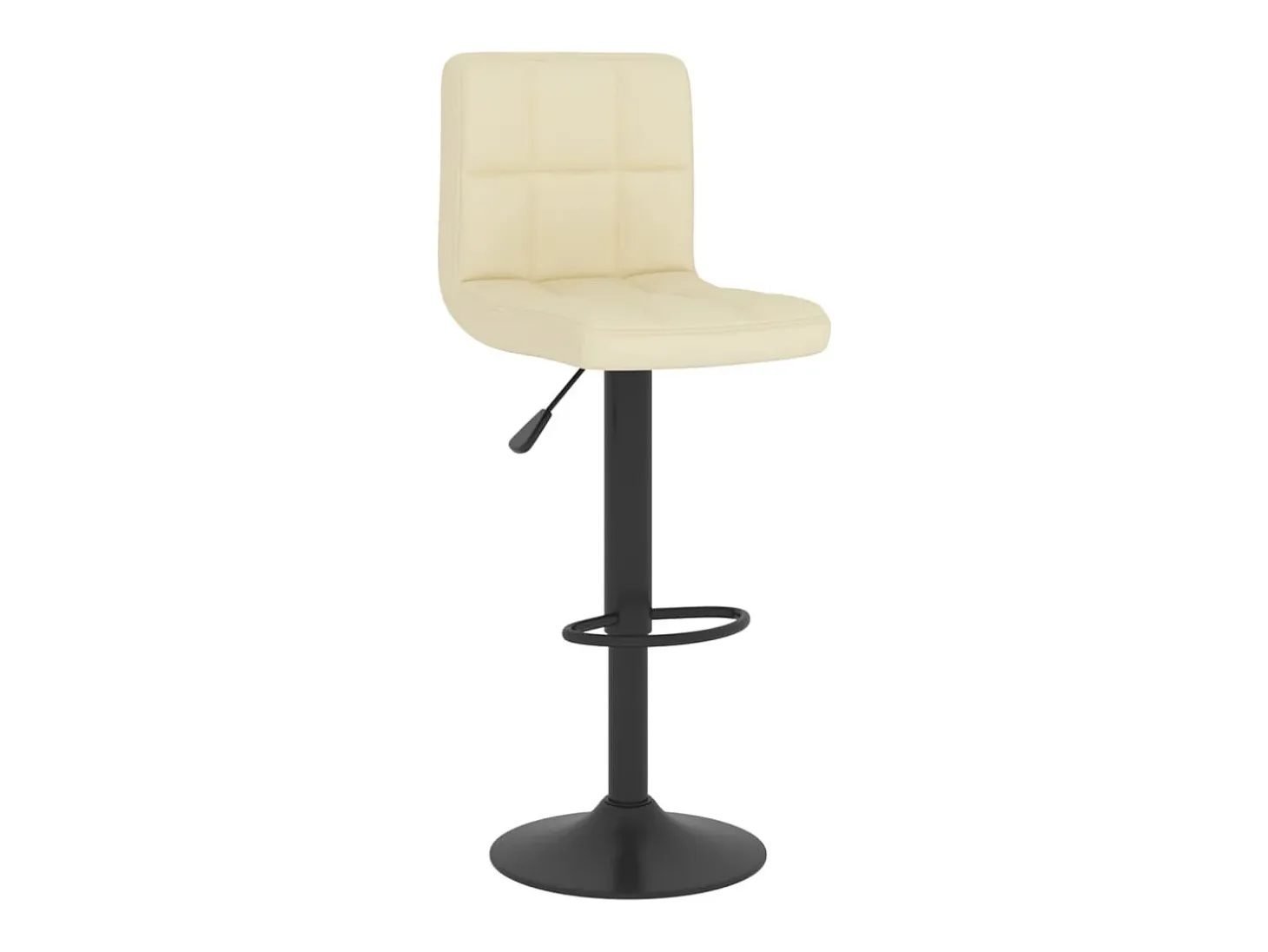 Taburete de cocina de tela color crema