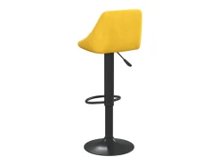 Taburete de cocina de terciopelo amarillo mostaza