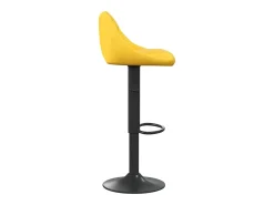 Taburete de cocina de terciopelo amarillo mostaza