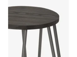 Taburete de madera de metal de diseño industrial para bares, restaurantes, cocinas Carbon One - Gris Oscuro