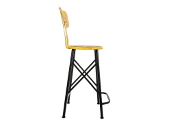 Taburete De Metal Alto Amarillo
