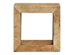Taburete madera maciza de mango 40x30x40 cm
