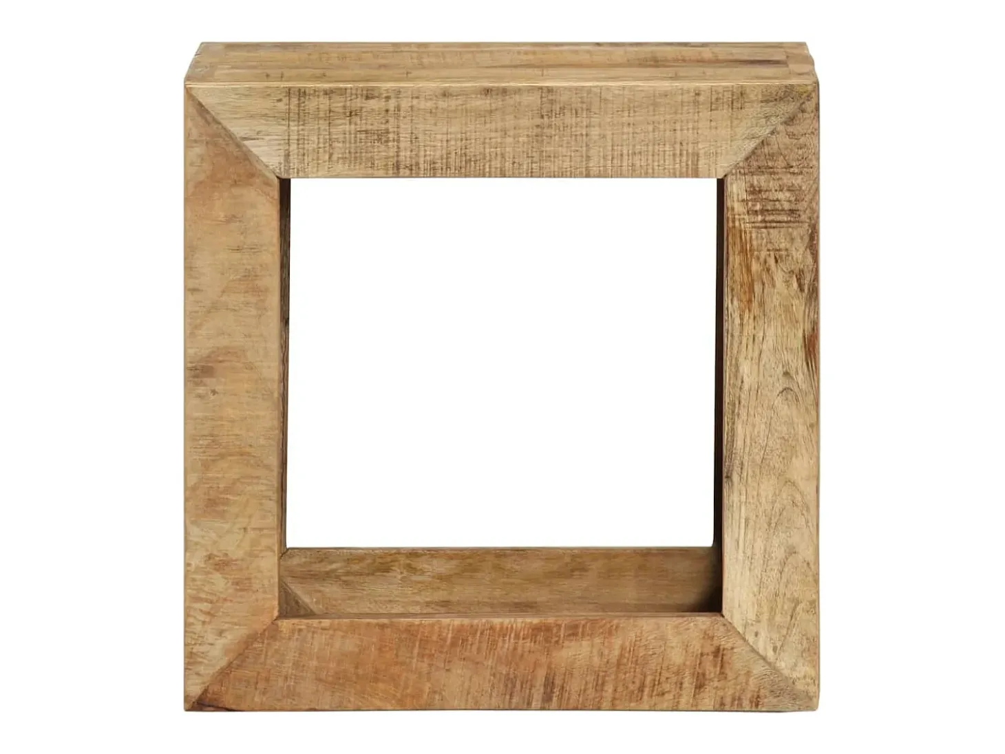 Taburete madera maciza de mango 40x30x40 cm