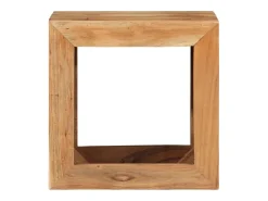 Taburete madera maciza de acacia 40x30x40 cm