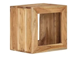 Taburete madera maciza de acacia 40x30x40 cm