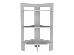 Taburete Riga en melamina con 3 estantes , blanco , 80.6 cm X 38.8 cm X 38.8 cm