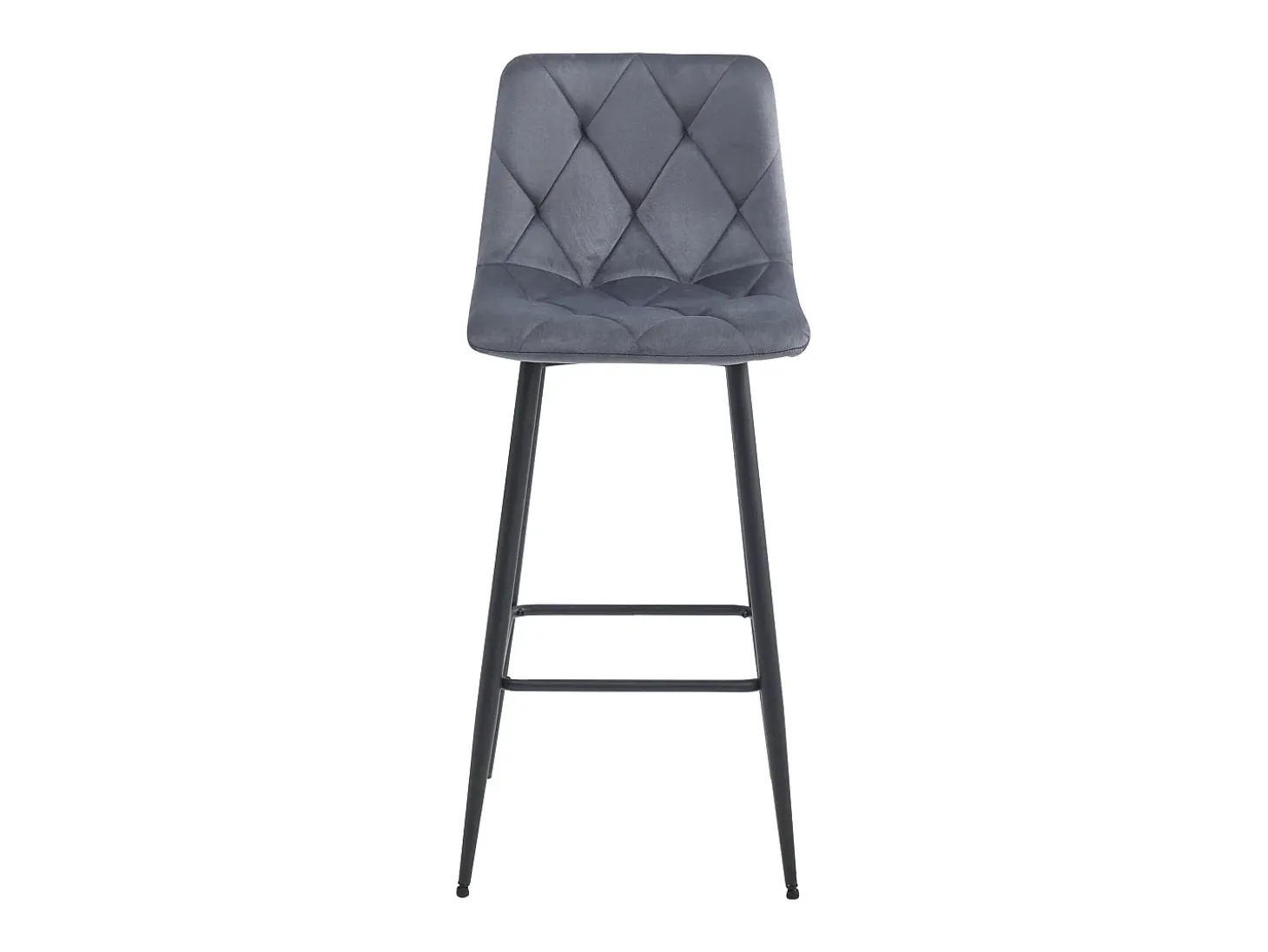 Taburete Valora KODA, terciopelo gris oscuro, patas negras (x3)