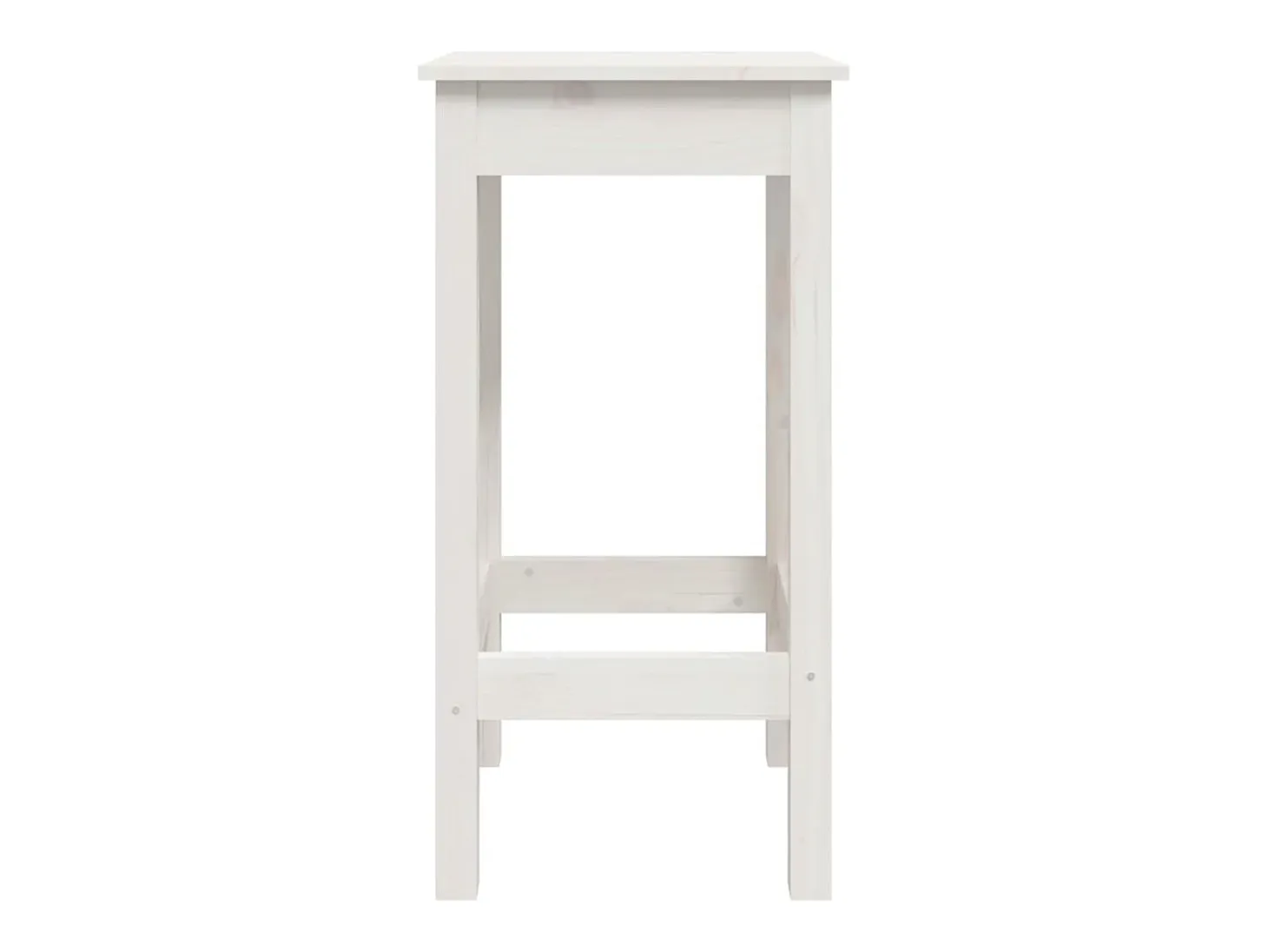 Taburetes altos 2 unidades madera maciza de pino blanco 40x40x78 cm