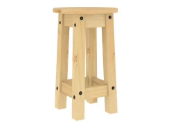 Taburetes altos de cocina 2 uds madera maciza de pino