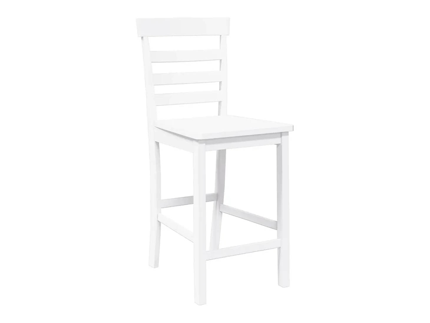 Taburetes de bar 2 piezas madera maciza de caucho blanco