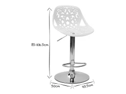 Taburetes de bar diseño barroco blanco - lote de 2 BAROCCA