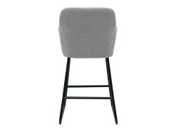 Taburetes de bar en tejido efecto terciopelo gris A65 cm (lote de 2) AMIKA