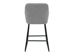 Taburetes de bar en tejido efecto terciopelo gris A65 cm (lote de 2) AMIKA