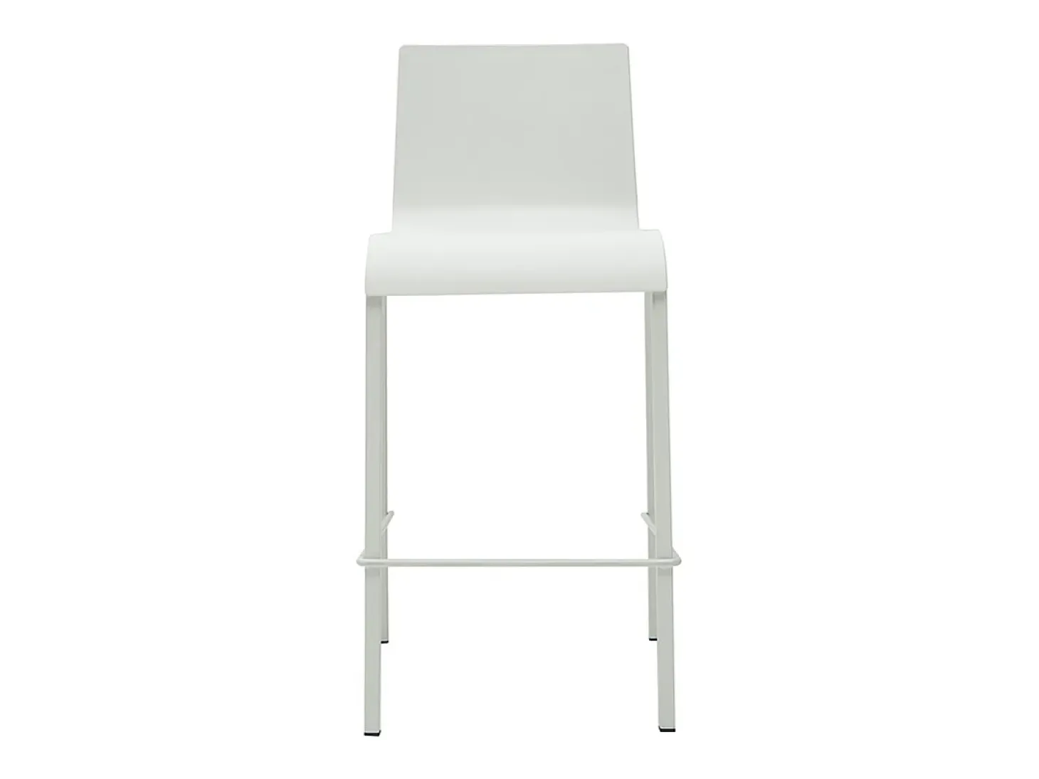 Taburetes de bar modenros apilables blancos A65 cm (lote de 2) KUPA