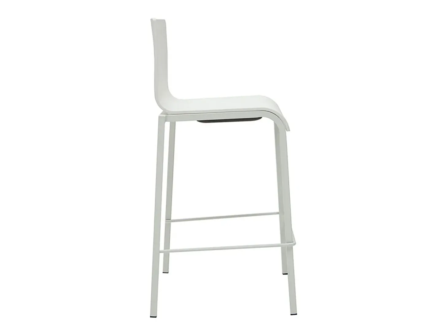 Taburetes de bar modenros apilables blancos A65 cm (lote de 2) KUPA