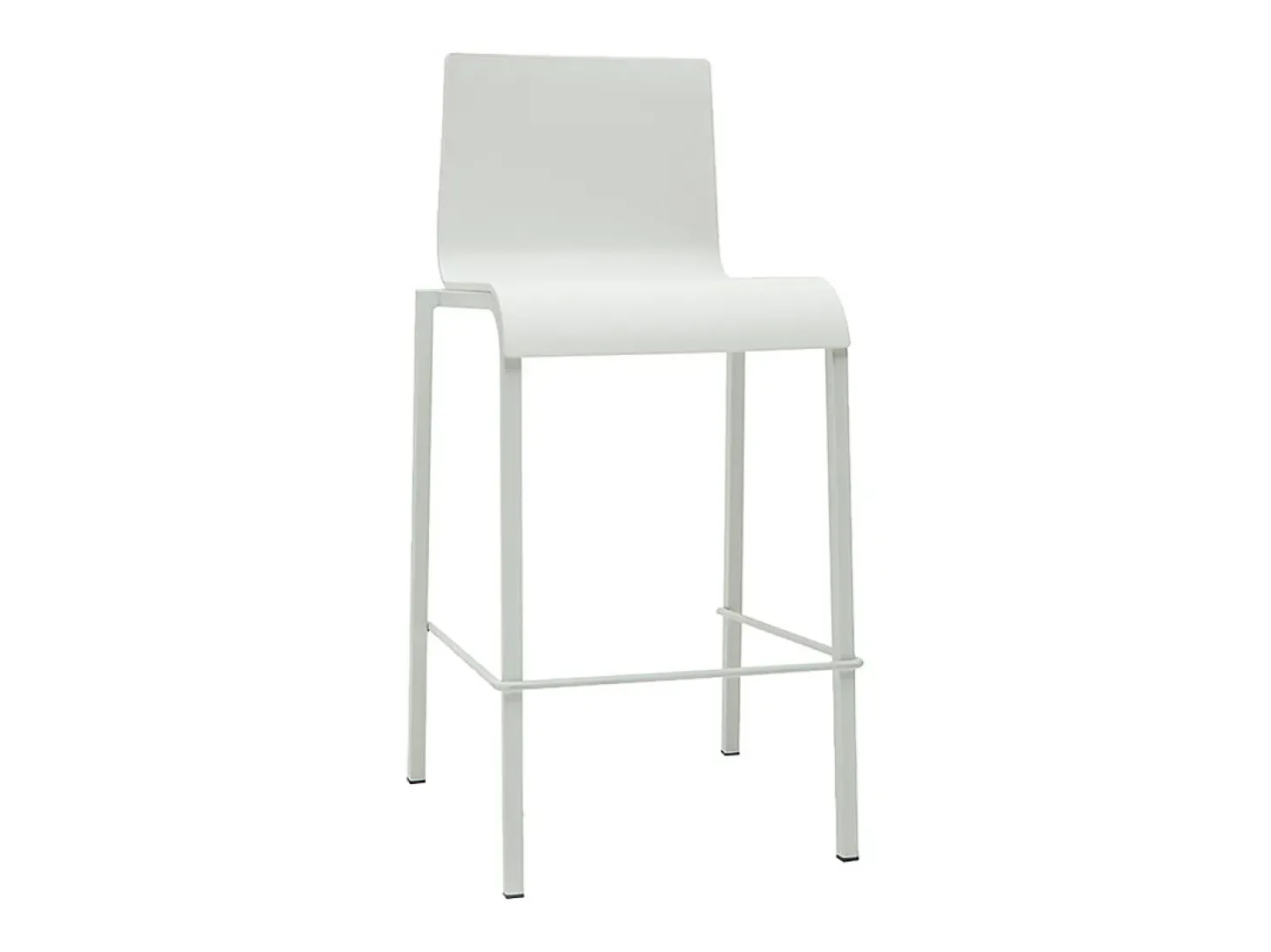 Taburetes de bar modenros apilables blancos A65 cm (lote de 2) KUPA
