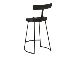 Taburetes de barra 2 uds negro 49x43x88 cm madera maciza mango