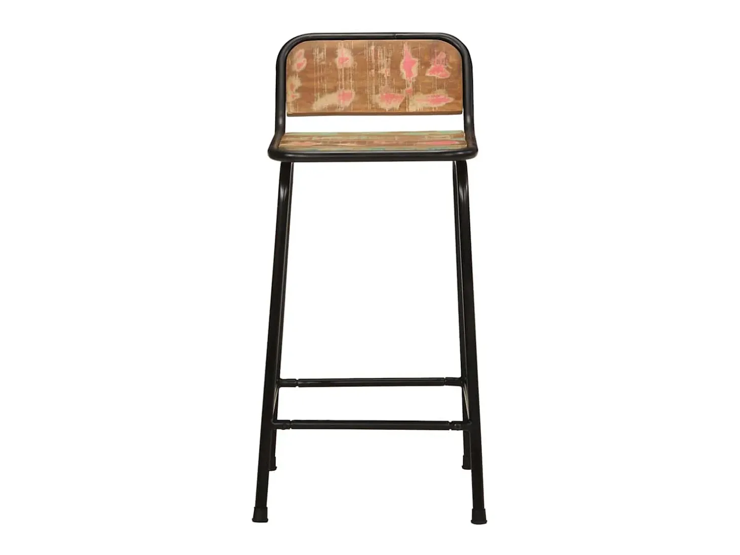 Taburetes de barra 4 uds 46x35,5x80 madera maciza reciclada