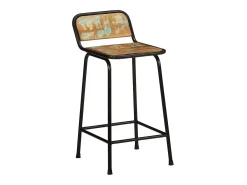 Taburetes de barra 4 uds 46x35,5x80 madera maciza reciclada