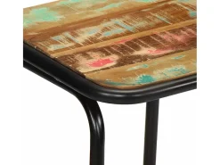 Taburetes de barra 4 uds 46x35,5x80 madera maciza reciclada