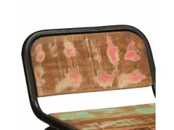 Taburetes de barra 4 uds 46x35,5x80 madera maciza reciclada