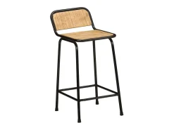 Taburetes de barra 4 uds 46x35,5x80 cm madera maciza de mango
