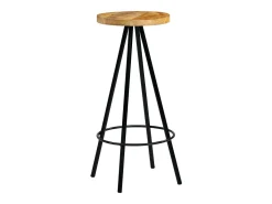 Taburetes de barra de cocina 2 unidades madera maciza de mango