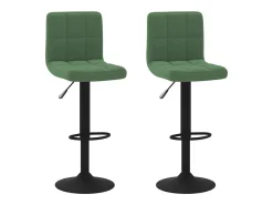 Taburetes de cocina 2 unidades terciopelo verde oscuro