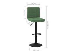 Taburetes de cocina 2 unidades terciopelo verde oscuro