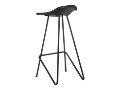 Taburetes de cocina 2 unidades cuero auténtico negro